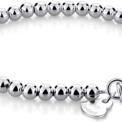 New Women's 925 Sterling Silver Bracelet Minimalist 4-6MM Round Bead Chain Solid Silver Bracelet Charm Jewelry Lobster Claw Clasp