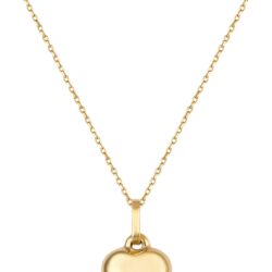 SOPHOS JEWELRY 10K Solid Yellow Gold Pendant Necklace with 18" Real Gold Chain, Dainty Jewellery for Women