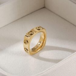 WISTIC Multi Colors Diamond Crystal Clover Bands Statement Rings for Women and Girls Infinity Interlocked Rolling Rings Cocktail Enhancer Finger Jewelry - Image 3