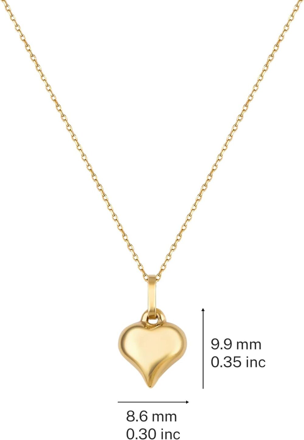 SOPHOS JEWELRY 10K Solid Yellow Gold Pendant Necklace with 18" Real Gold Chain, Dainty Jewellery for Women - Image 6