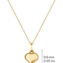 SOPHOS JEWELRY 10K Solid Yellow Gold Pendant Necklace with 18" Real Gold Chain, Dainty Jewellery for Women - Image 6