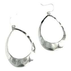 Large Teardrop Hoop on Sterling Silver Earrings Bohemian Boho Statement Jewelry - Image 6