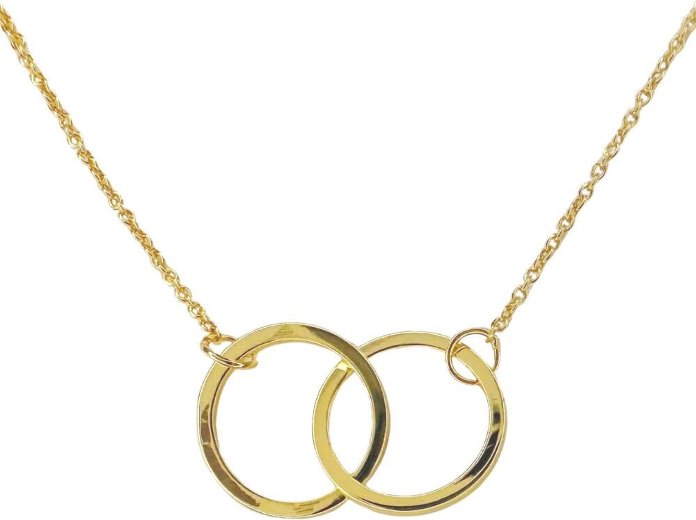 HONEYCAT Harmony Interlocking Circle Necklace in Gold, Rose Gold, or Silver | Delicate Jewelry