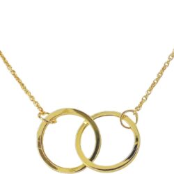 HONEYCAT Harmony Interlocking Circle Necklace in Gold, Rose Gold, or Silver | Delicate Jewelry