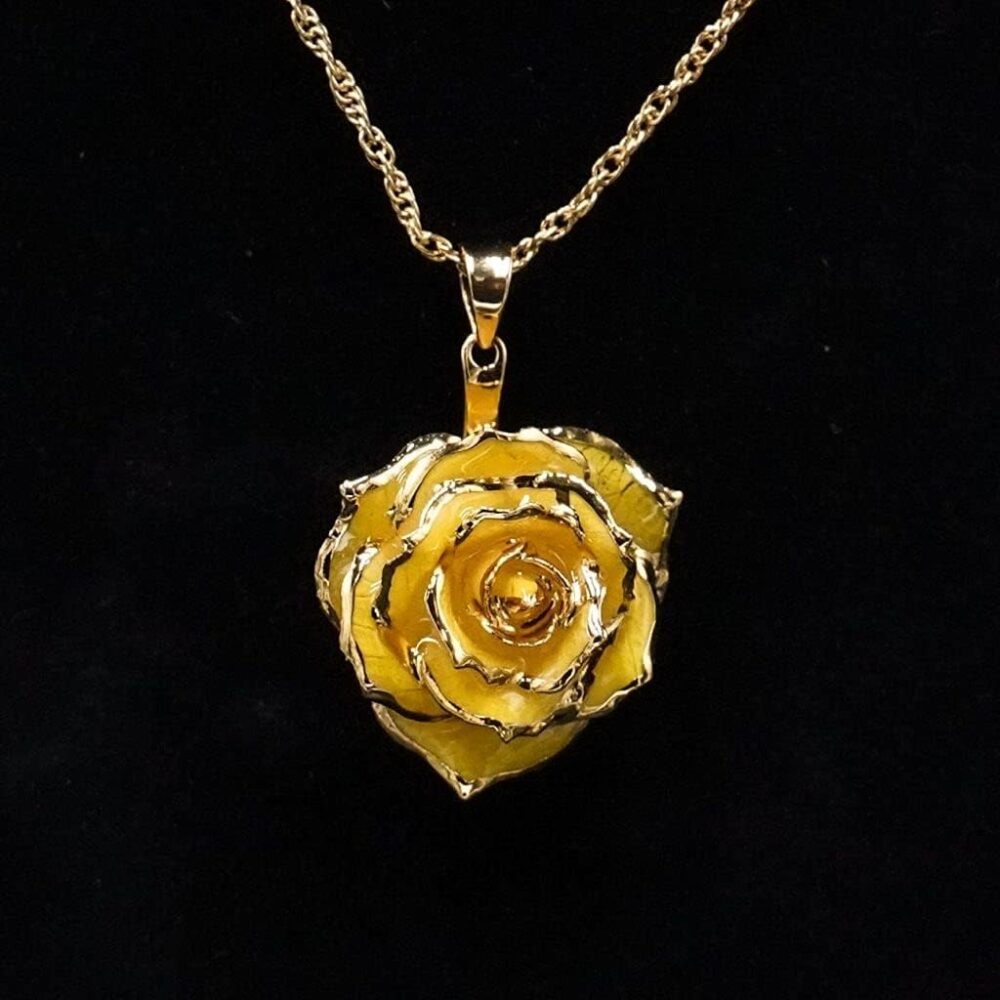 Eternal Necklace 24k Gold Dipped Forever Rose Necklace - Image 6