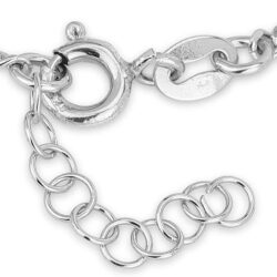 Vanbelle Sterling Silver Jewelry Hugs & Kisses Cubic Zirconia Stone Studded Bracelet with Rhodium Plating for Women and Girls - Image 3