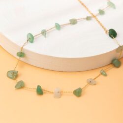 Women Aventuirne Jade Choker Necklace Natural Gemstone 14k Handmade Jewelry Birthday Valentine Gift for Her 18inch - Image 4