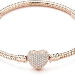 Pandora Charm Snake Pattern Bracelet 925 Sterling Silver Snake Pattern Bracelet, Gift for Women Girls
