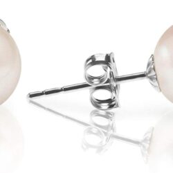 PAVOI Handpicked AAA+ 14K Gold Round White Freshwater Cultured Pearl Earrings | Pearl Earrings for Women