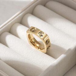WISTIC Multi Colors Diamond Crystal Clover Bands Statement Rings for Women and Girls Infinity Interlocked Rolling Rings Cocktail Enhancer Finger Jewelry - Image 7