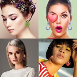 Duufin 24 Pairs Acrylic Earrings Resin Drop Dangle Earring Hoop Statement Earrings Polygonal Bohemian Fashion Jewelry Earrings for Women - Image 48