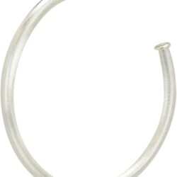 Everybody's Favorite Large 2.5 Inch Tubular Lightweight Statement Hoop Earrings in Brush Silver Plated - Image 2