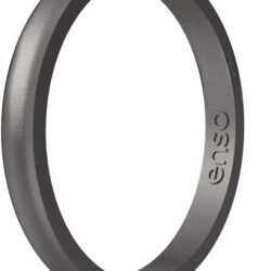 Enso Rings Halo Elements Silicone Ring – Stackable Wedding Engagement Band – Thin Minimalist Band – 2.54mm Wide, 1.5mm Thick