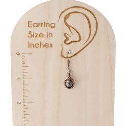 Handcrafted Copper Earrings with Pyrite Gemstone - Antiqued, 1" Drop - Image 4