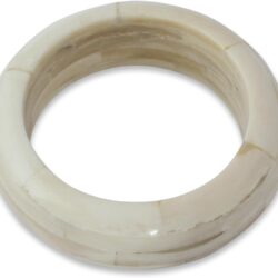 NOVICA Artisan Handmade Bone Bangle Bracelet Indian Jewelry 'Delhi Clouds' - Image 2