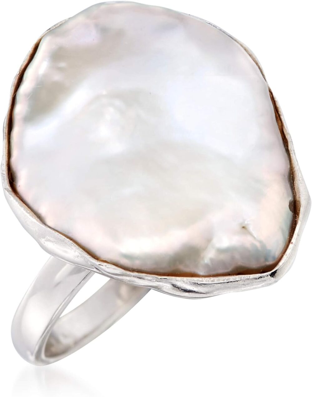 Ross-Simons 20x16mm Cultured Keshi Pearl Ring in Sterling Silver - Image 5