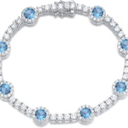 FANCIME Mothers Day Gifts Birthstone Bracelet Sterling Silver Tennis Bracelets Fine Jewelry Birthday Mothers Day Jewelry Gifts for Women Mom Daughter, Length 7"