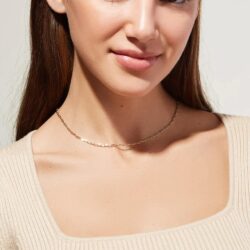 Ana Luisa Chain Necklace - 14K Gold Plated Link Chain Necklace - Versatile, Easy-To-Layer, Hypoallergenic, Water-Resistant & Tarnish-Free Necklace - 14K Gold Necklace - Adjustable Chain Length - Image 4