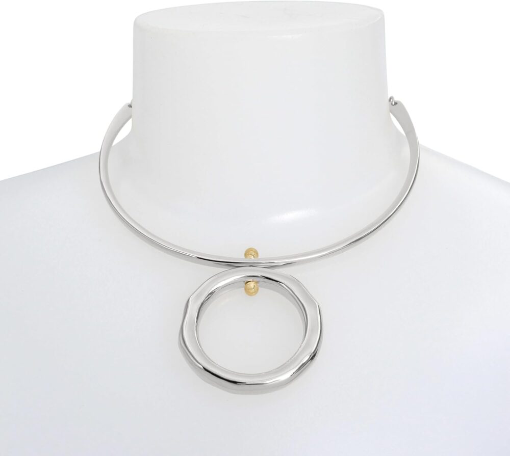 Robert Lee Morris Soho Womens Open Circle Pendant Wire Necklace - Image 3