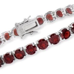Ross-Simons 19.20 ct. t.w. Garnet Tennis Bracelet in Sterling Silver. 7 inches