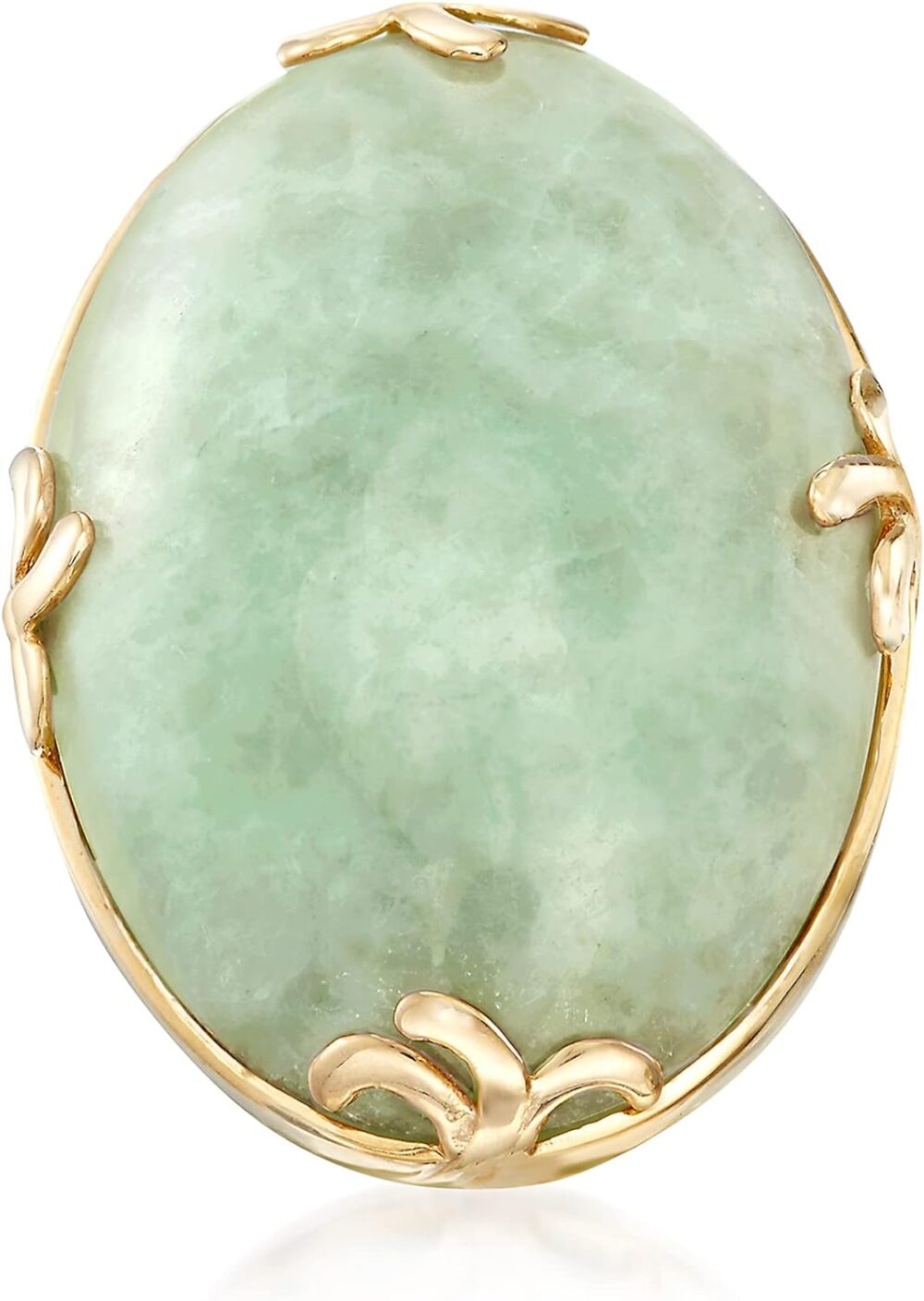 Ross-Simons Jade Ring in 18kt Gold Over Sterling