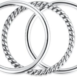 925 Sterling Silver Knuckle Rings for Women Minimalist Thin Stacking Rings Set 3PCS Midi Pinky Ring Size 2.5-8.5 - Image 2