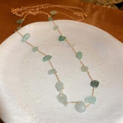 Women Aventuirne Jade Choker Necklace Natural Gemstone 14k Handmade Jewelry Birthday Valentine Gift for Her 18inch - Image 2