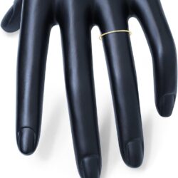 Skinny Thin Domed Stackable 14K Yellow Gold Band (.75 mm) - Also Available in 14K White Gold - Image 6