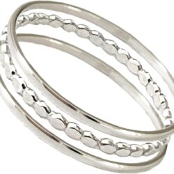 Mini Bitsy Stacking Rings | Three 14K Gold Filled or Sterling Stacking Rings | Wear as Toe Rings, Knuckle or Finger | Unisex Design - Image 3