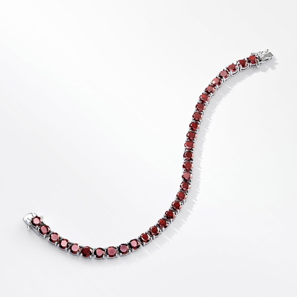 Ross-Simons 19.20 ct. t.w. Garnet Tennis Bracelet in Sterling Silver. 7 inches - Image 5