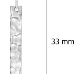 AeraVida Minimalist Hammered Vertical Bar in 925 Sterling Silver Pendant Necklace | Casual Everyday Jewelry | 18 inch - Image 5