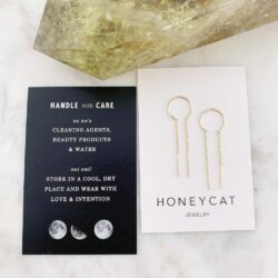 HONEYCAT Threader Drop Bar Chain Earrings in Gold, Rose Gold, or Silver | Minimalist, Delicate Jewelry - Image 5