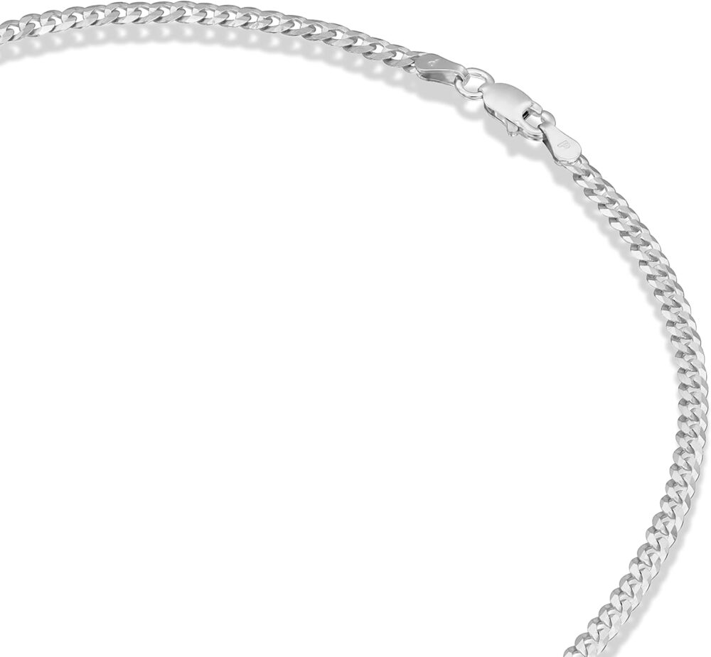 PAVOI Italian Solid 925 Sterling Silver, 22K Gold Plated Chain Necklaces | Snake, Square Box, Cable, Super Flex Curb, Miami Cuban and Rope Diamond-Cut Herringbone Necklace for Women and Men | MADE IN ITALY - Image 4