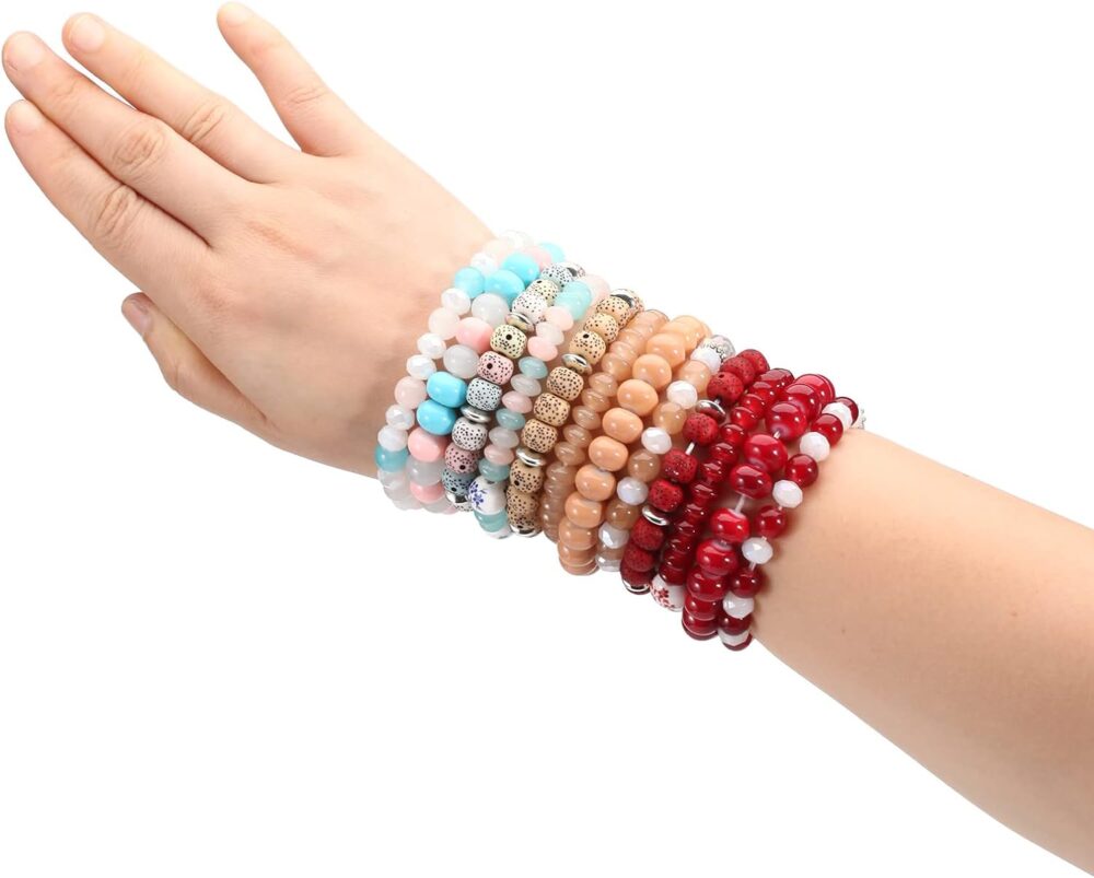 Twinfree Bohemian Bracelets for Women Stretch Multilayer Colorful Beads Bracelet with Charm Jewelry - Image 4