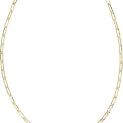 10k Yellow Gold Paperclip Link Chain Bracelet (2.5 mm, 7 inch) | Minimalist Jewelry for Women
