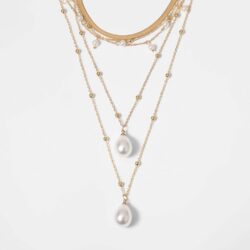 Gold Necklace for Women Trendy Layered Necklaces Set Boho Turquoise Beaded Necklace Long Coin Pendant Necklace Pearl Chain Choker Necklaces Rhinestone Tennis - Image 5