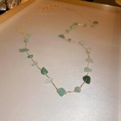 Women Aventuirne Jade Choker Necklace Natural Gemstone 14k Handmade Jewelry Birthday Valentine Gift for Her 18inch - Image 3