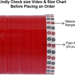 Efulgenz Indian Red White Bridal Bangle Set for Wedding Punjabi Chuda Set Traditional Bridal Chura Set Bracelet Acrylic Bangle Set Fashion Jewelry for Women, (Set of 48 Pcs), 2.4 - Image 5