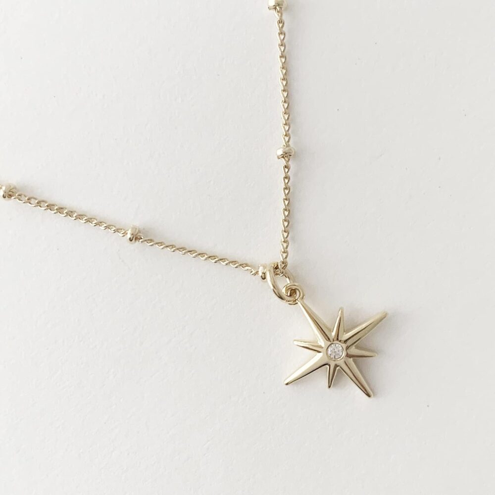 HONEYCAT North Star Pendant Necklace in Gold, Rose Gold, or Silver | Minimalist, Delicate Jewelry - Image 3