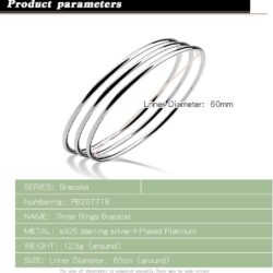 Dankadi Bohemian Women 925 Sterling Silver Bracelet Minimalist Glossy 3/6/9 Combined Bracelet 60-65MM Original Silver Bangle PartyJewelry Gift - Image 2