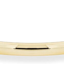 Miabella 925 Sterling Silver or 18Kt Yellow Gold Over Silver Italian Adjustable 4mm Open Cuff Polished Bangle Bracelet for Women 7.25-7.5 Inch, Made in Italy