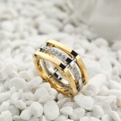 Multi Colors Diamond Crystal Clover Bands Statement Rings for Women and Girls Infinity Interlocked Rolling Rings Cocktail Enhancer Finger Jewelry - Image 2