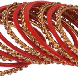 Efulgenz Indian Oxidized Jewelry Indian Bangle Set Plain Velvet Bangles with Crystal Rhinestone Bangles Boho Bohemian Bracelet Metal Bangle Set Statement Jewelry for Women (26 Pcs) - Image 6
