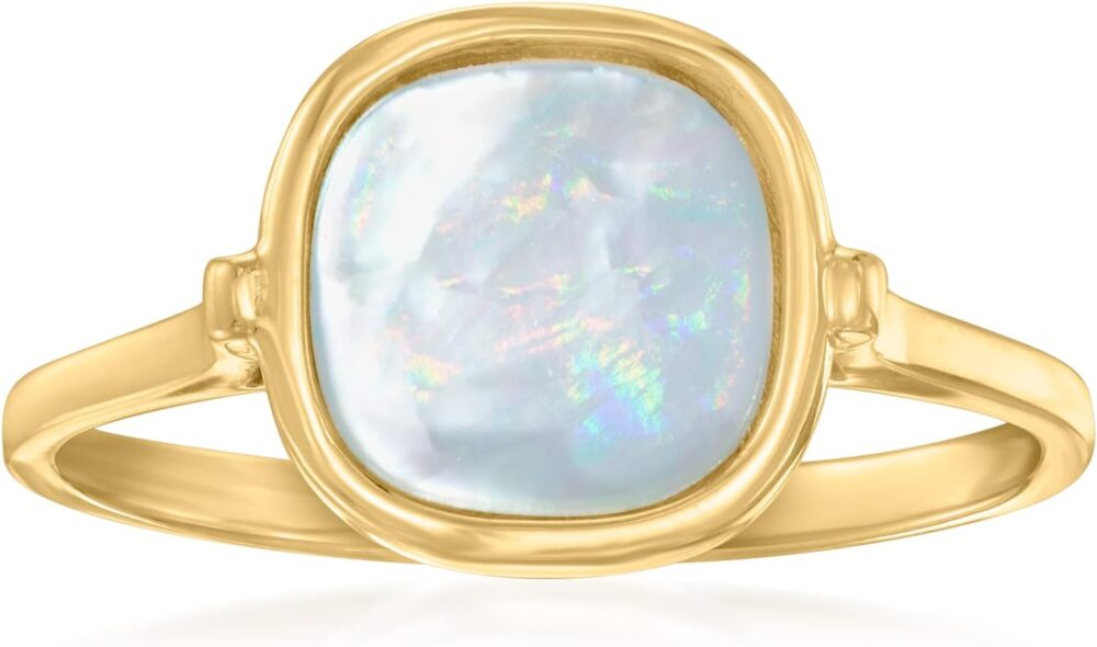 Ross-Simons Italian Mother-Of-Pearl Ring in 14kt Yellow Gold