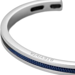 Handmade Minimalist Cuff Bracelet with Lucky Nautical Rope Inlaid Stainless Steel Cuff Unique and Stylish Bangle For Men And Women - Image 2
