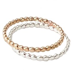 Mini Bitsy Stacking Rings | Three 14K Gold Filled or Sterling Stacking Rings | Wear as Toe Rings, Knuckle or Finger | Unisex Design - Image 2
