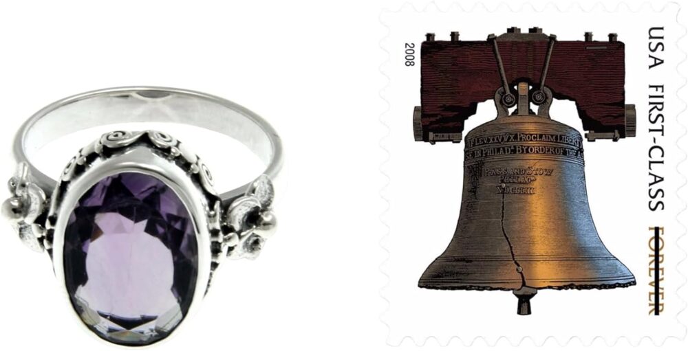 NOVICA Artisan Handmade Amethyst Solitaire Ring Floral Sterling Silver Purple Single Stone Indonesia Mauve Mist Birthstone [crownbezel 0.6 in L x 0.4 in W x 0.2 in H Band Width 3 mm W] ' - Image 3