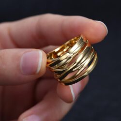 Knot Cross Ring Enhancers for Women Statement Funky Trendy Love Fashion Engagement Ring Stainless Steel Silver Gold Rose Gold Plated Friendship Ring - Image 3