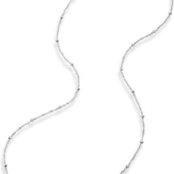 Miabella 925 Sterling Silver Figaro, Beaded Singapore, Sparkle, Cuban Link Chain, Adjustable Choker Necklace for Women Made in Italy - Image 2
