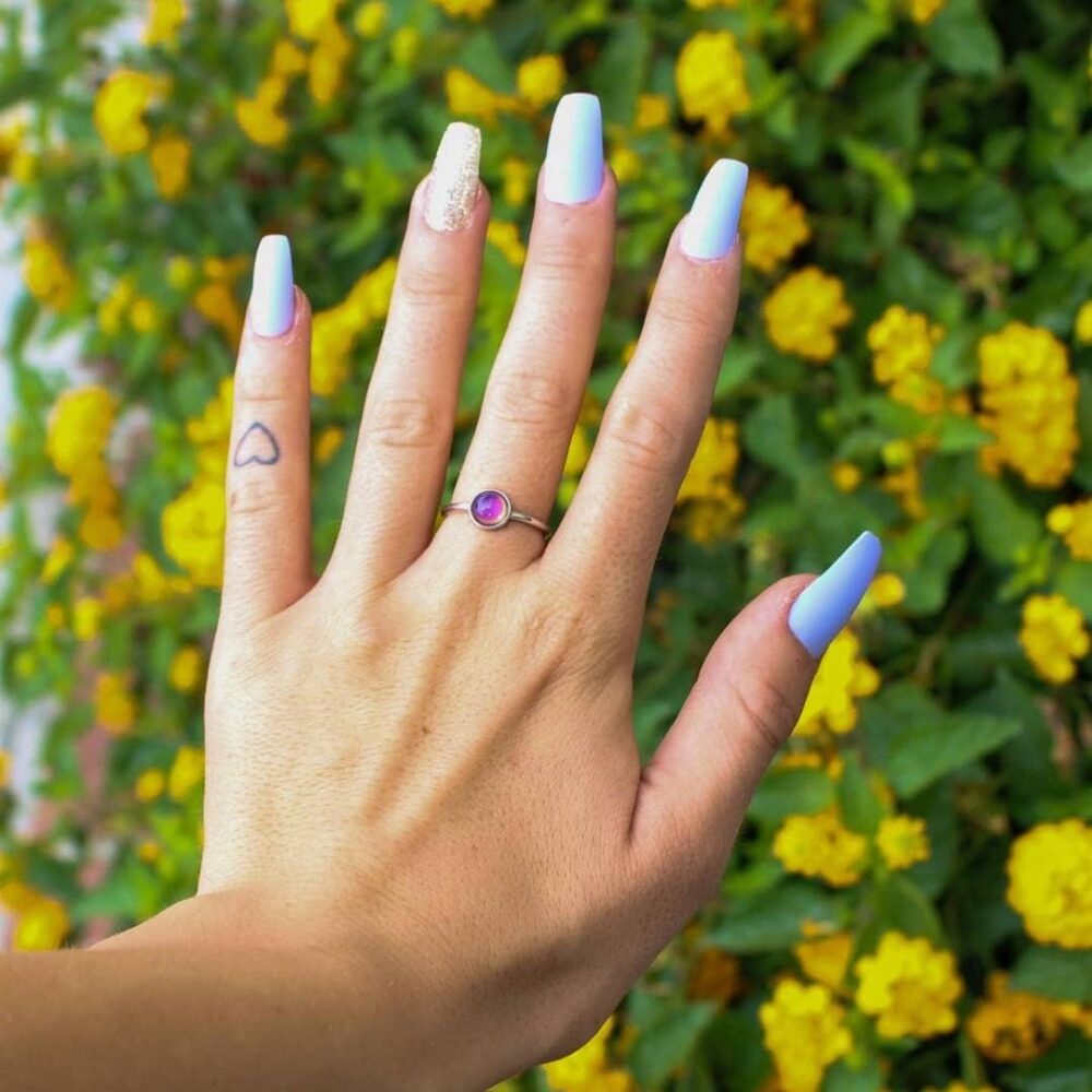 1.5MM Minimalist/Dainty Style Stainless-Steel Mood Ring in Gold, Rose Gold, Silver and Black Tones - Image 4